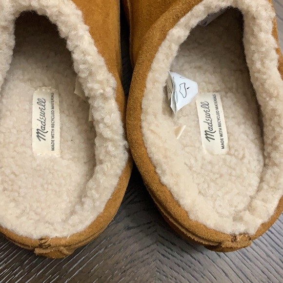 Madewell suede scuff size 6 slipper lined with soft sherpa inside - Picture 8 of 13